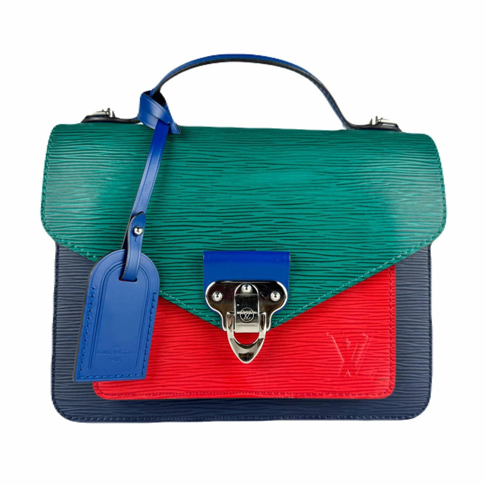 Louis Vuitton 2way Handbag Crossbody Epi Neo Monceau Leather Multicolor Silver